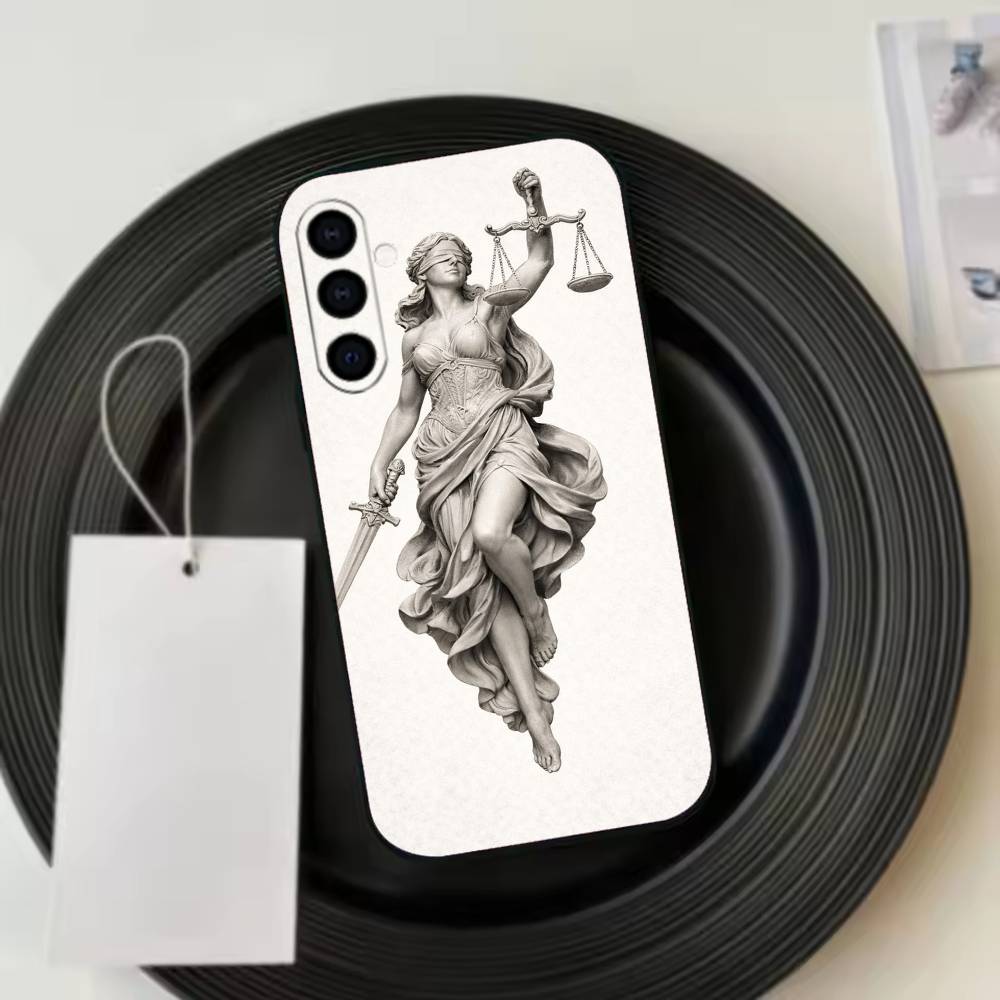 Law Lawyer J-Judge Justice Phone Case Black Silicone Soft For Samsung Galaxy A73,A72,A71,A70,A53,A52,A51