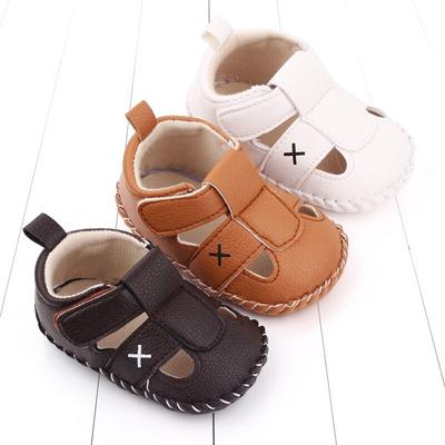 Baby Girls Boys Summer PU Sandals Infant Toddler Hollow Design Anti-slip Walkers Shoes