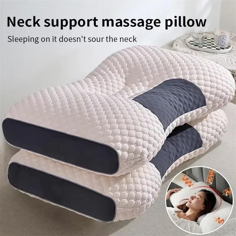 2026 NEWSojafaser Orthopädisches Nackenkissen - SPA Massage Schlaf-Freundliches Halswirbelstützkissen (Haushaltliche Nutzung)