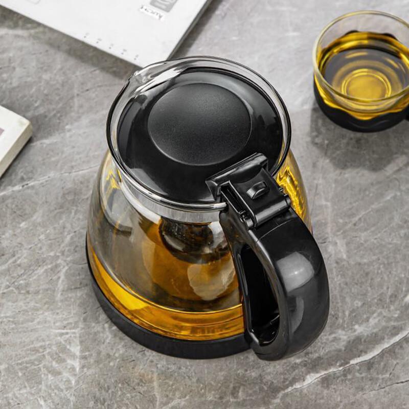 Mengtin Glass Teapot Heat-Resistant Large Capacity Herbal Tea Pot 304 Stainless Steel Filter 1900ml