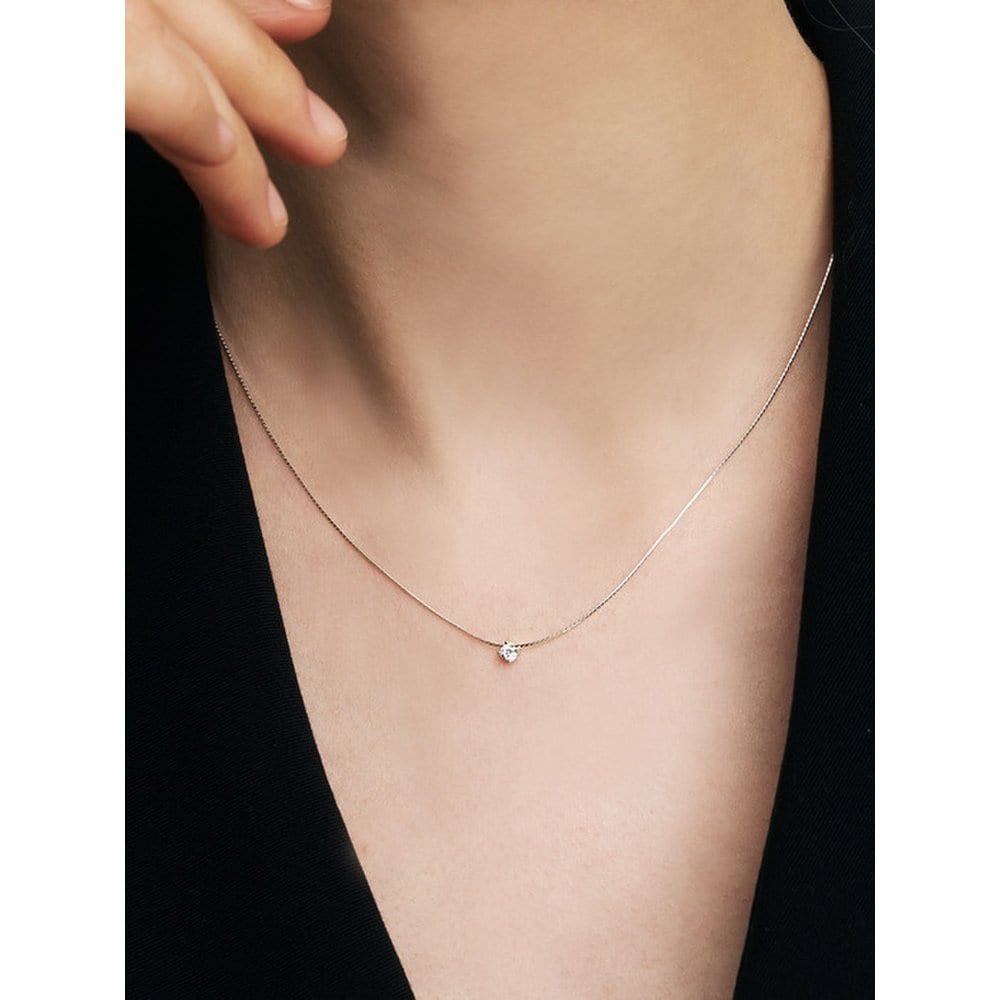 [Sv925] Essential Cubic Snake Chain Necklace