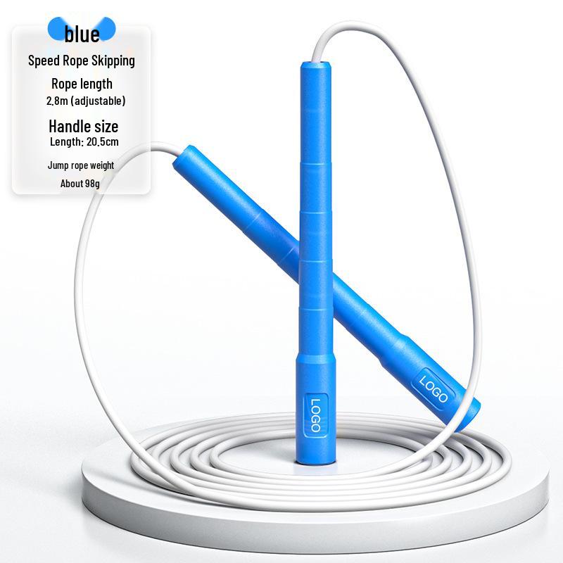 Adjustable Speed White Jump Rope for Students: Tangle-Free, Customizable with Class Name, Ideal for School & Competition.