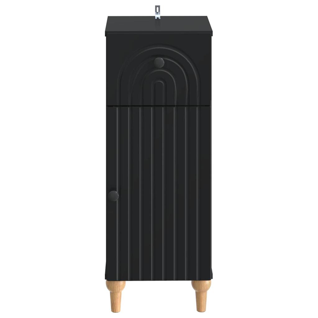Bathroom Storage Cabinet ALKMAAR Black 30 X 31 X 80 Cm