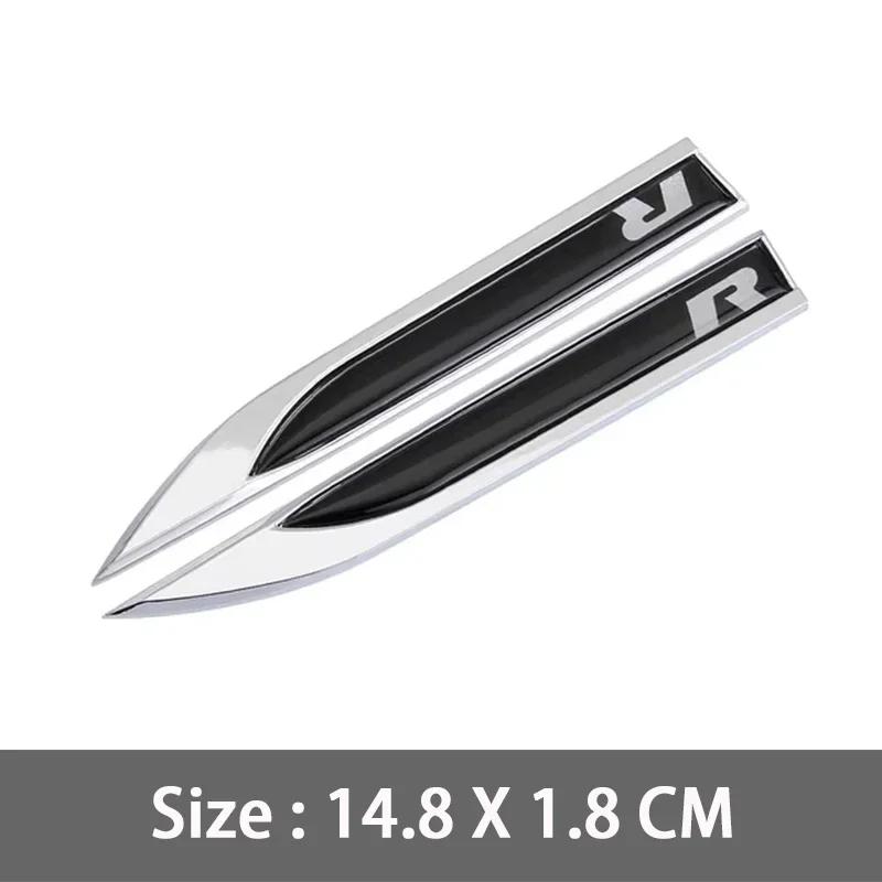 Golf 3 4 MK3 MK4 2026 Heiß Für VW VOLKSWAGEN 2 Stück Metall 3D R line Logo Rline Auto Kotflügel Seitenflügel Emblem Abzeichen Aufkleber Für VW Gol