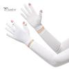 Sunscreen Arm Sleeves Women Sun Protection Gloves, Cooling with Detachable Full Finger Gloves Anti-Slip Palm, UV for Summer Driving Cycling Hiking
