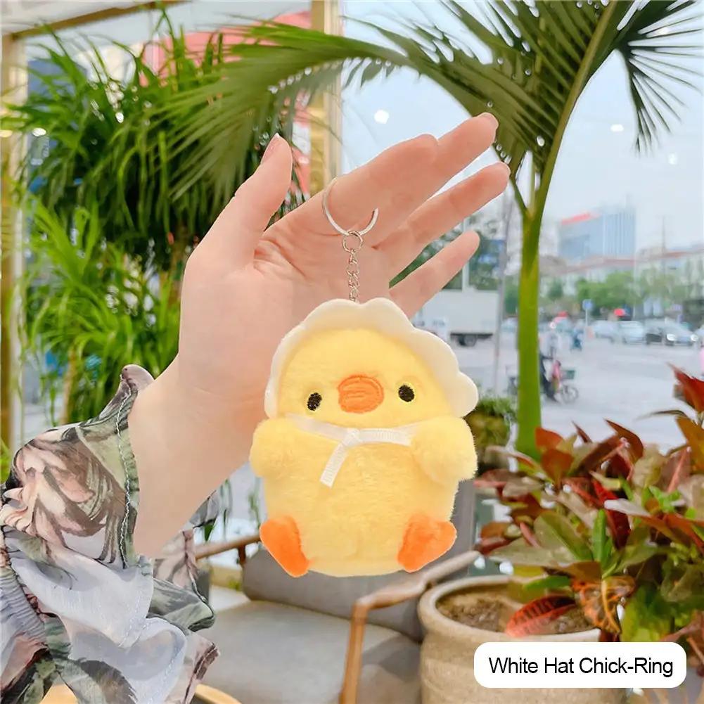 10cm Cute Chicken Plush Toys Key Chain Bag Pendant Cute Chick Doll for Kids Children Birthday Christmas Gifts Toys