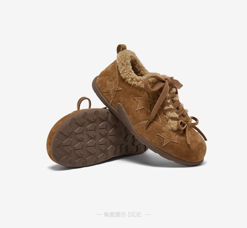 

2025 winter new velvet moral training shoes warm board shoes cotton shoes Mao Mao sports Forrest Gump women s shoes casual cotton shoes 40 верблюд