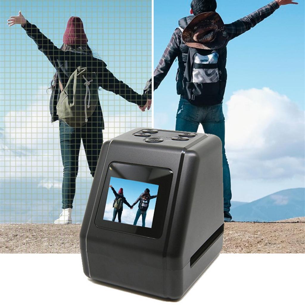 Film Slide Scanner Convert 135 126 110 Films Slides to Negatives Color Black White JPG Photos with 2inch LCD Screen