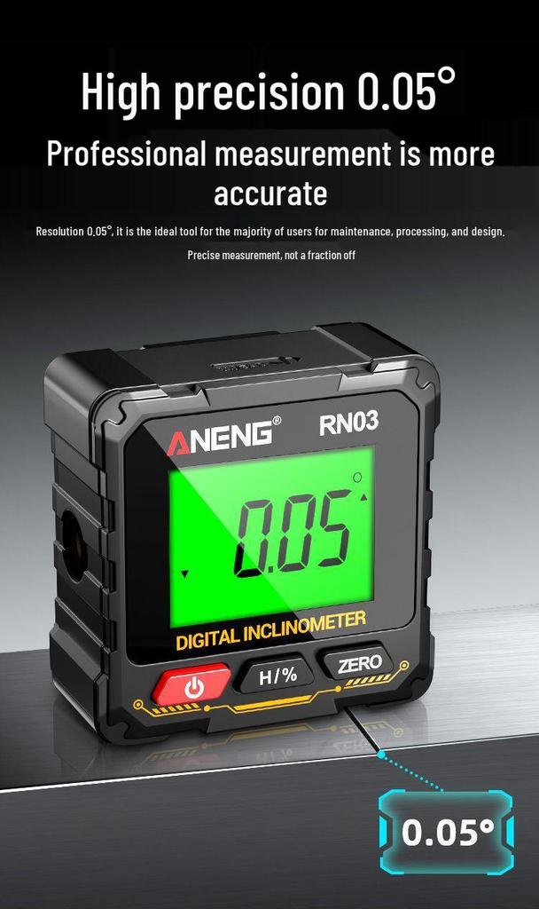 High-Precision Digital Laser Inclinometer & Spirit Level Tool