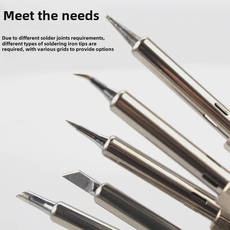 Soldering Iron Tips: K-Type, Knife, Horseshoe, I-Tip, Internal Heat B-Tip, 936 Series, 900 Pointed.