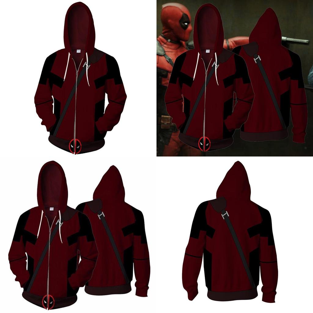 Deadpool 2 Marvel Mens Boys Unisex Zip Hoodie 11 Casual Sportwear Sweatshirts