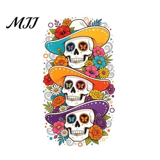 Outdoor Sunproof Window Decor Skeleton Undead Static Sticker, Waterproof PVC Decorative Decals, Durable Easy Peel And Stick Wall Film for