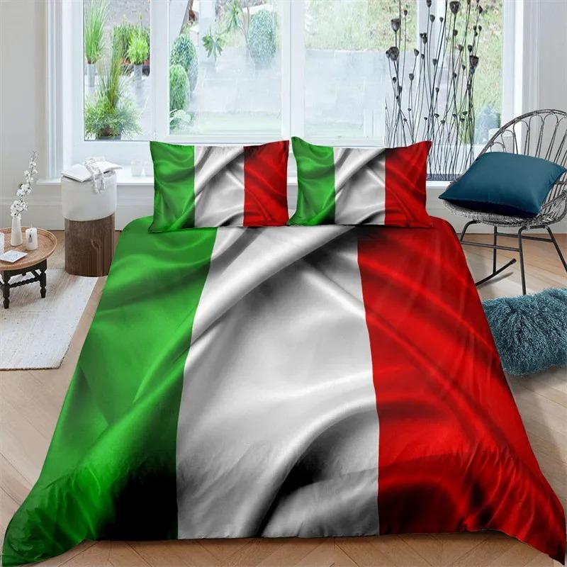 Juego de Funda Nórdica con Bandera Nacional Tamaño King Juego de Cama Creativo con Bandera Americana Para Adolescentes Adultos Microfibra Individual Doble Cubre Edredón