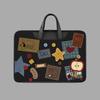 Cute Cartoon Bear Print Laptop Handbag Waterproof PU Shockproof Notebook Carrying Bag For Macbook Huawei Xiaomi 13-16 Inch