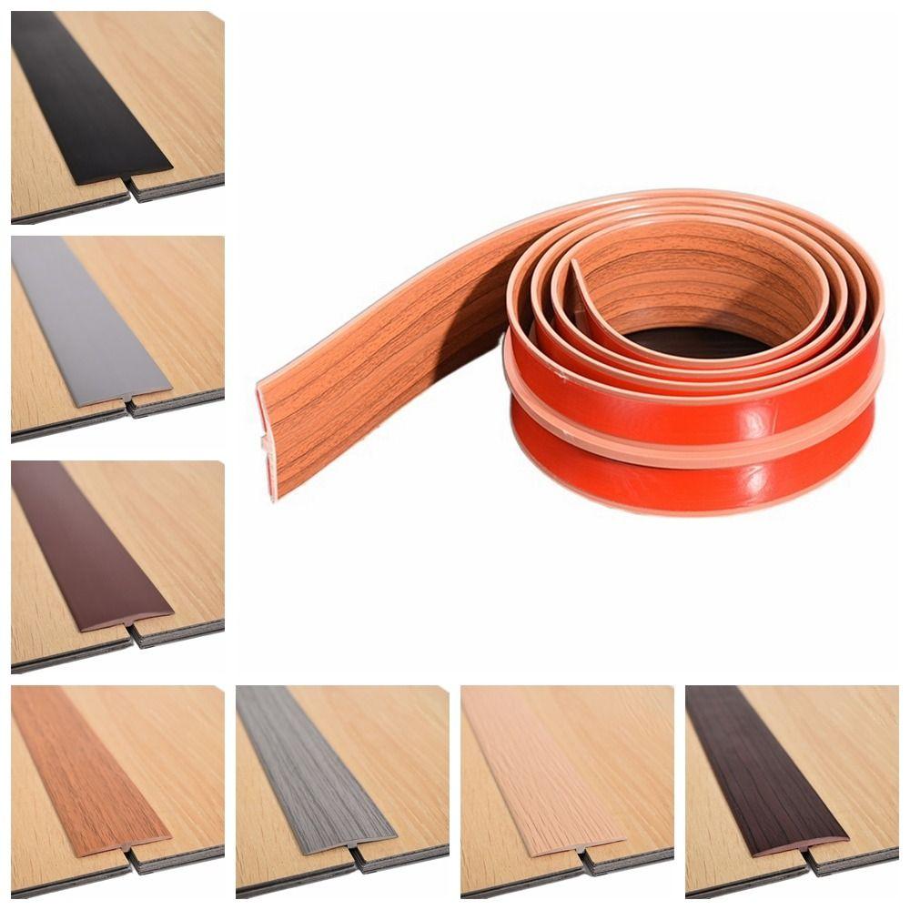 NEW Carpet To Tile Floor Transition Strip Self Adhesive T-Molding Threshold Cover Wood Grain PVC Divider Strip Doorway