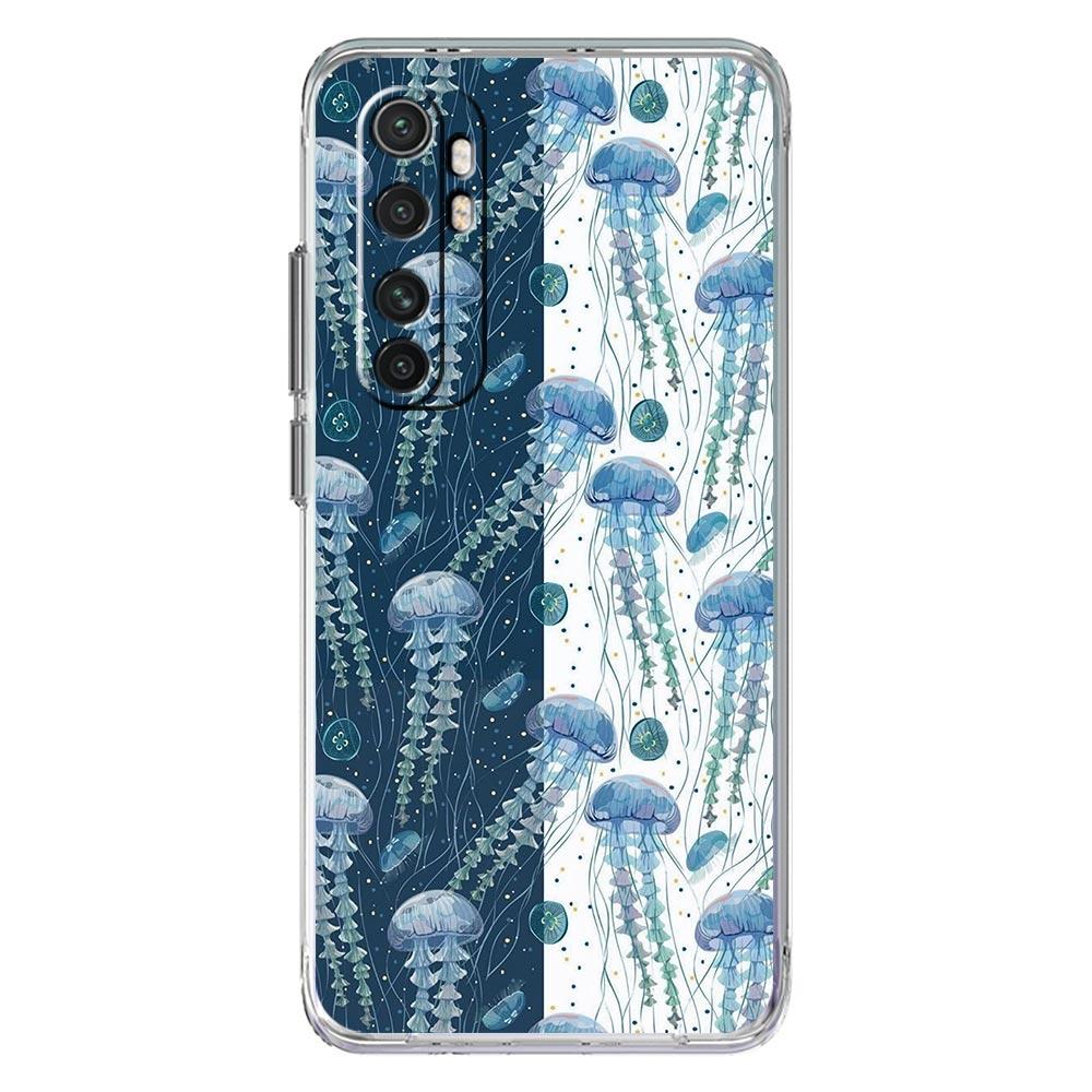 Phone Case For Xiaomi Mi Poco X7 X6 X5 NFC X3 F7 Ultra F6 Pro F3 15 14T 14 13T 11 12 13 Lite Clear TPU Cover Blue Ocean Animals
