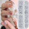 Influencer Style Silver Half-Pearl Nail and Hair Clip Embellishments