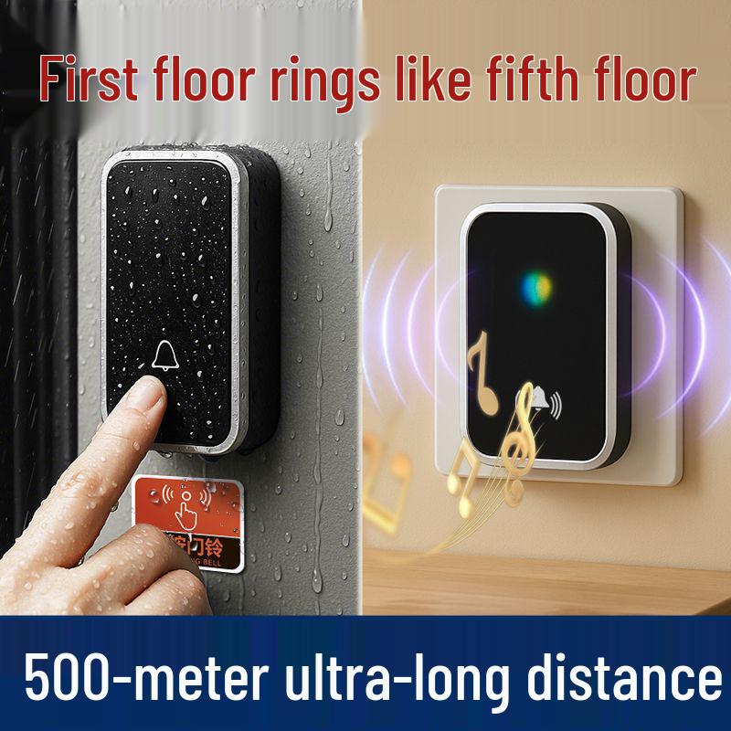 Ultra-Long Range Wireless Doorbell with High Volume and Elderly Pager Function