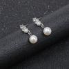 3pcs Women Zircon Necklace Earrings Set Light Luxury Bridal Zircon Versatile Boutique Accessories for Weddings Formal Dresses