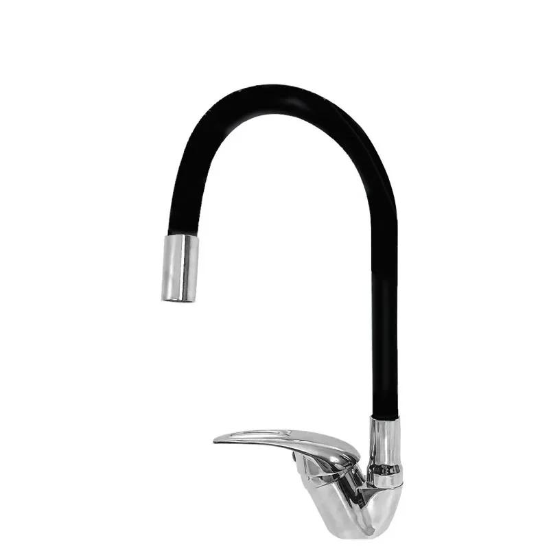 Kitchen Sink Faucet Hot and Cold Water Mixer Tap 360 Degree Rotating Flexible Hose Tap Deck Mounted Kitchen Accessories