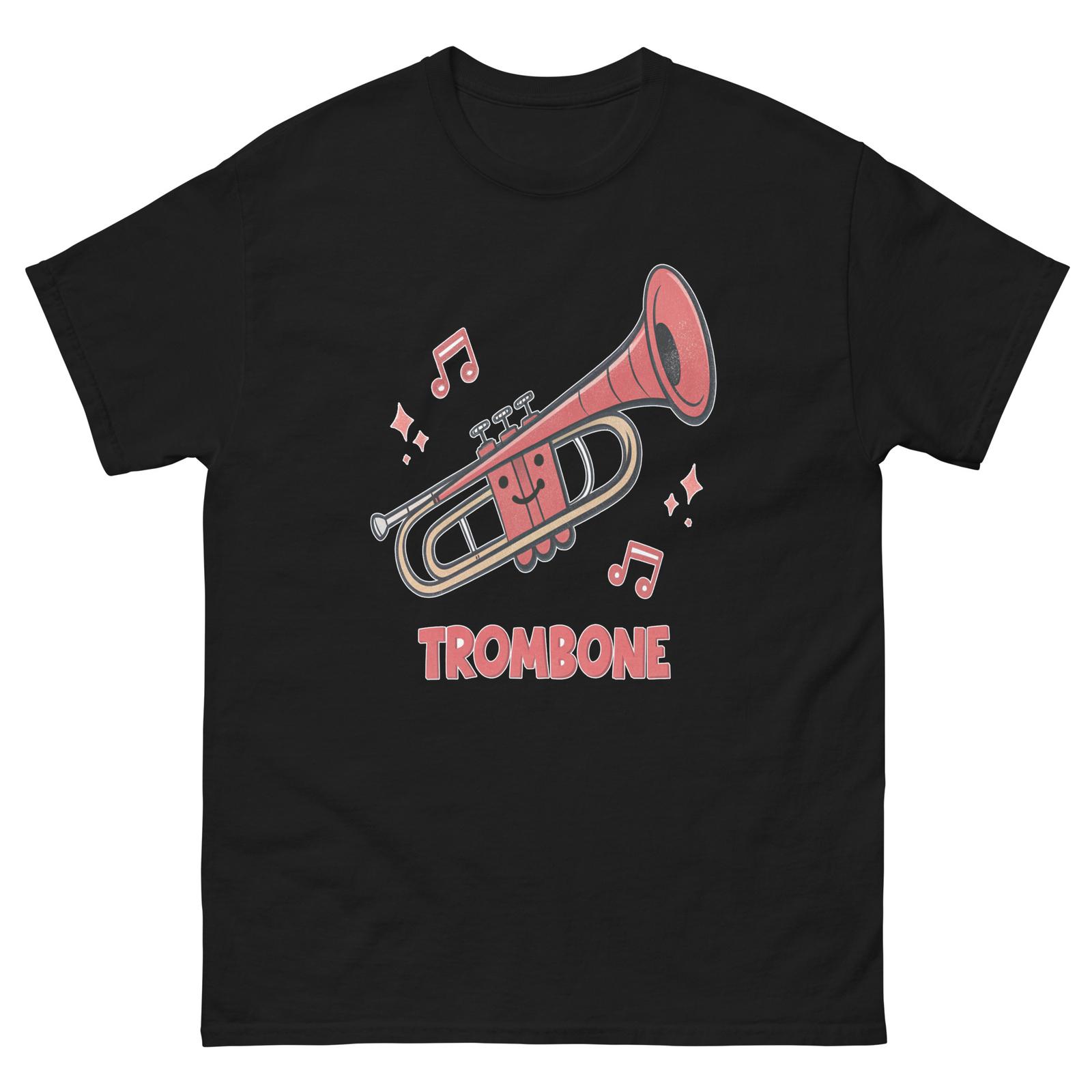 Trombone Musical Instrument Illustration T-Shirt S