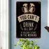 Metal Wall Poster Vintage Beer Quote for Bar Garage Home