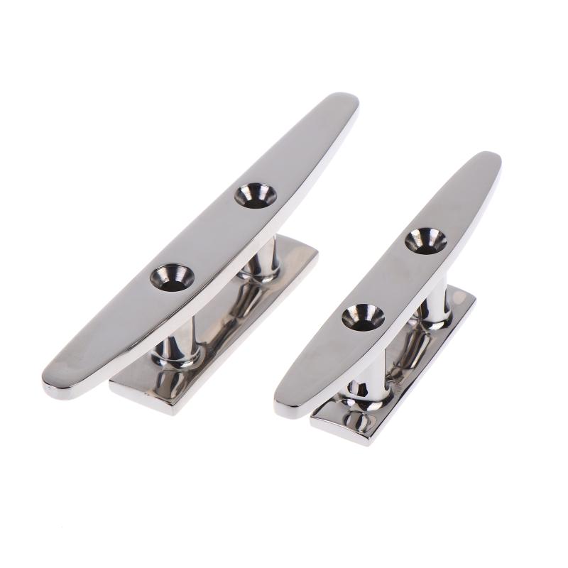 316 Stainless Steel Combo Mooring Cleat 1Pc 4 5 6 Inch 2 Hole Polished for Marine Boat Deck Use