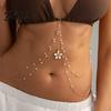 Tassel Waist Chain Chain Adjustable Sexy Style with Oil-Dropping Flower