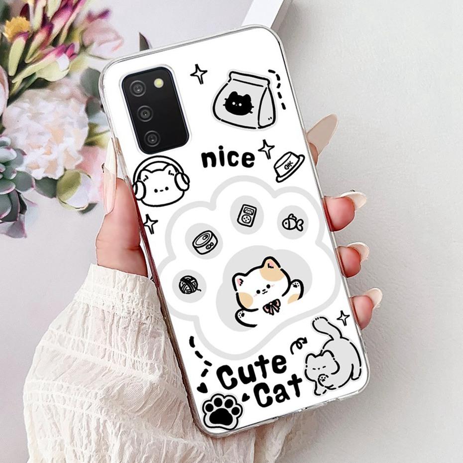 Cute Painting Phone Case For Samsung Galaxy A03s Soft Silicone TPU Back Covers For Samsung A03S SM-A037F A037G Cases Bumpers
