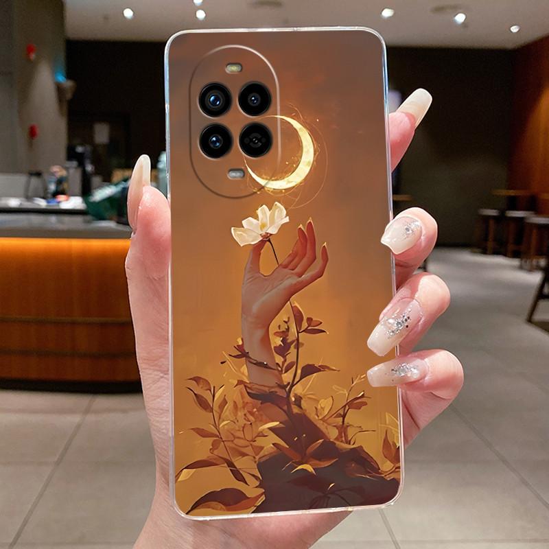 Casing For Huawei Nova 13 Pro Luxury Cute Cool Dragon Flower Pattern Soft silicone Phone Case Back Cover Transparent TPU Shell