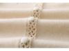 Women's Handmade 100% Mercerized Wool Cardigan - Round Neck Hollow Out Design for Autumn/Winter