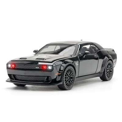Dodge Challenger SRT Hellcat 1/32 Jouet Voiture Miniature en Métal Moulé Sous Pression 1:Collection de 32 véhicules sonores et lumineux, cadeau pour garçons