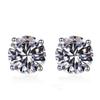 Fin Jewel GRA VVs1Moissanite Earrings 0.8CT/1Ct/2Ct  Round Bright Cut 925 Sterling Silver VVs1Moissanite Stud Earring for Woman