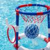 Aufblasbares Wasser-Basketballkorb-Set mit Pumpe und zwei Bällen Geeignet für Pool und Außenbereich Langlebig Leicht Tragbares Design