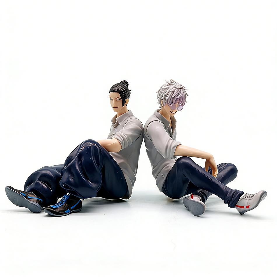 In Stock New Arrival Jujutsu Kaisen Figurines Satoru Gojo Suguru Geto Sitting Pose PVC Collectible Models Perfect Gifts for Boys