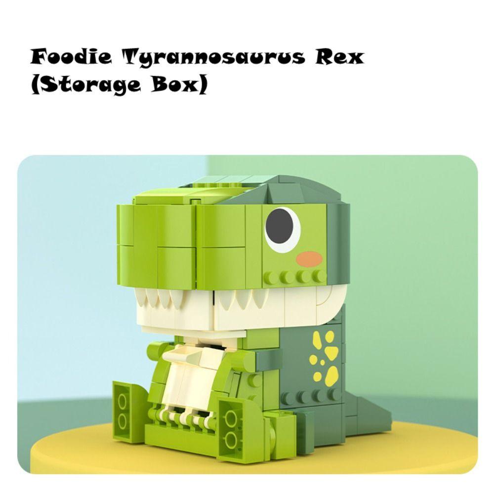 

3D Decorations Tyrannosaurus Rex Building Block Dinosaur Dinosaur Piggy Bank Children s Toy Gift no.2