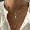 Fashion Boho Gold Color Design Multilayer Chain For Women Vintage Devil Eye Crystal Pendant Necklaces Sets Handmade Jewelry Gift
