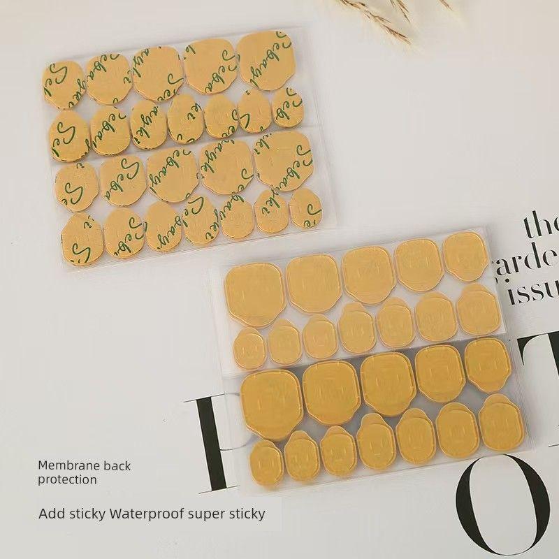 

Jelly Glue for Nail Wear (Upgraded) Kids Handmade Nail Patch Nail Stickers Super Sticky without Light 120 paste/5 pieces