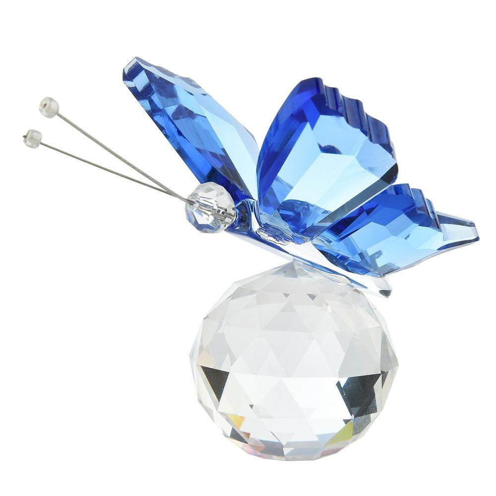 Multicolored 3D Sparkling Butterfly Sculpture Prismatic Butterfly Ornament For Desk Shelf Decor