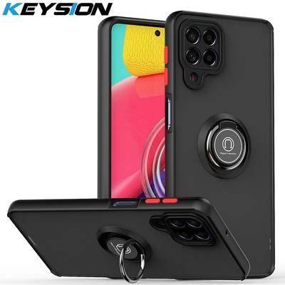 KEYSION Custodia per telefono trasparente opaca di moda per Samsung M53 M33 5G M32 Cover posteriore antiurto trasparente per Galaxy A22 A42 A12