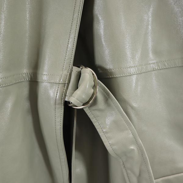 MAISON SPECIAL No Sleeve Faux Leather Jacket FREE Gray Women Used