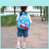 Kids Double Shoulder Bag With Cartoon Pattern And Mesh Back Panel For Kindergarten And Daily Use