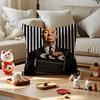 Alfred Hitchcock Cushion Cover Anti-dustmite Pillowcase Invisible Zipper Silky Short Plush Sofa Cushion Cover