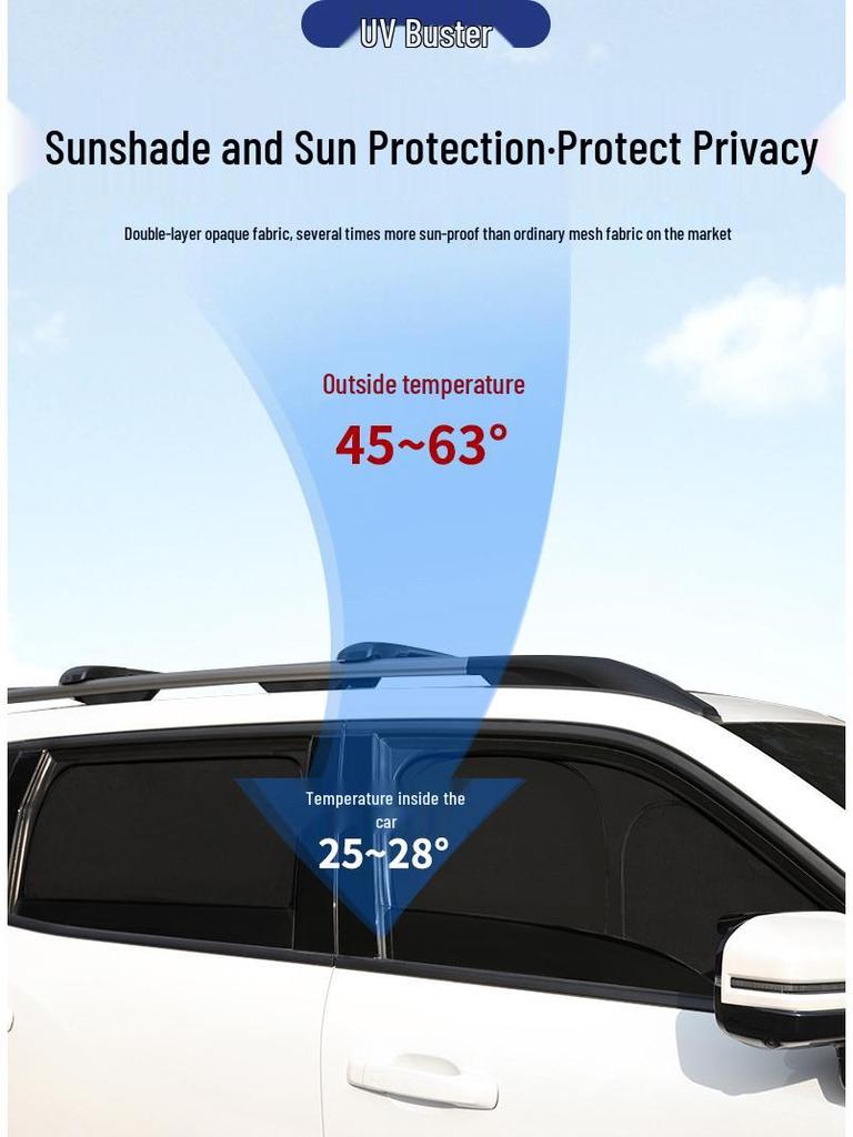 Roewe Car Sunshade: Double-Layer Blackout Privacy and Heat Insulation for Side Windows