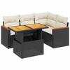 VidaXL Garden Lounge Set with Cushions 5 Pcs, Patio Sofas, Patio Furniture Set, Outdoor Furniture, Black 3273058