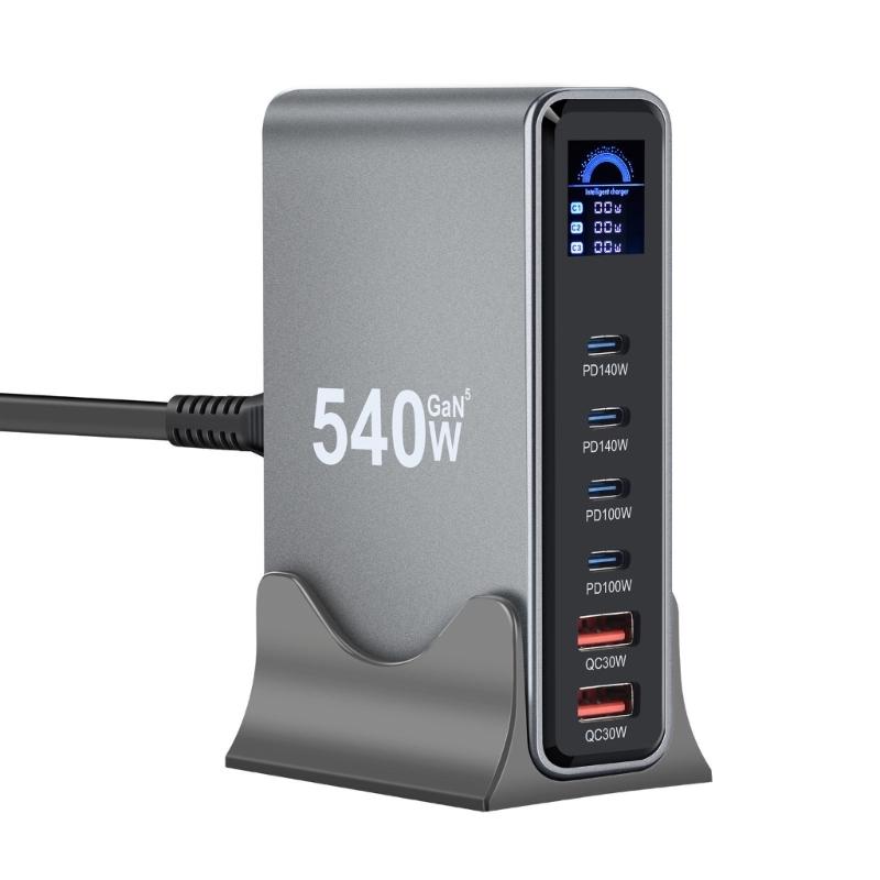 Multiple Port USB C Charger Station 140W PD3.1 Fast Charging Hub With Intelligent Power Allocation For Office Gaming Setup