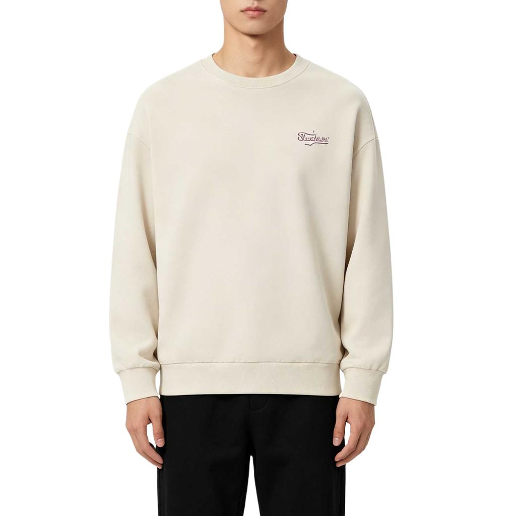 Skechers Solid Color Crew Neck Pullover Sweatshirt Unisex sweatshirt L325U067-001J