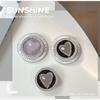 Luxury Mobile Phone Airbag Holder Magnetic Paste Leather Round Rhinestone Heart Mirror High-End Female
