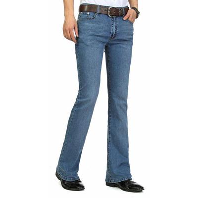 Men's Elastic Flared Jeans Men's Bootcut Pants Slim Fit Casual Jeans