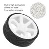 1/10 Racing RC Car Wheel Plastic Wheel Hub with Grooved Rubber RC Car Spare AccessoryWhite